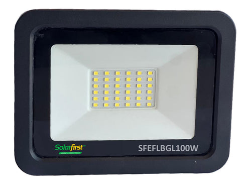 100W Non-Solar Electric Energy Saver Black Aluminium Floodlight - SFEFLBGL100W