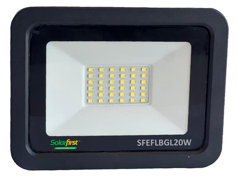 20W Non-Solar Electric Energy Saver Black Aluminium Floodlight - SFEFLBGL20W