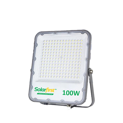 100W Non-Solar Electric Energy Saver Black Silver Aluminium Floodlight - SFELS100W